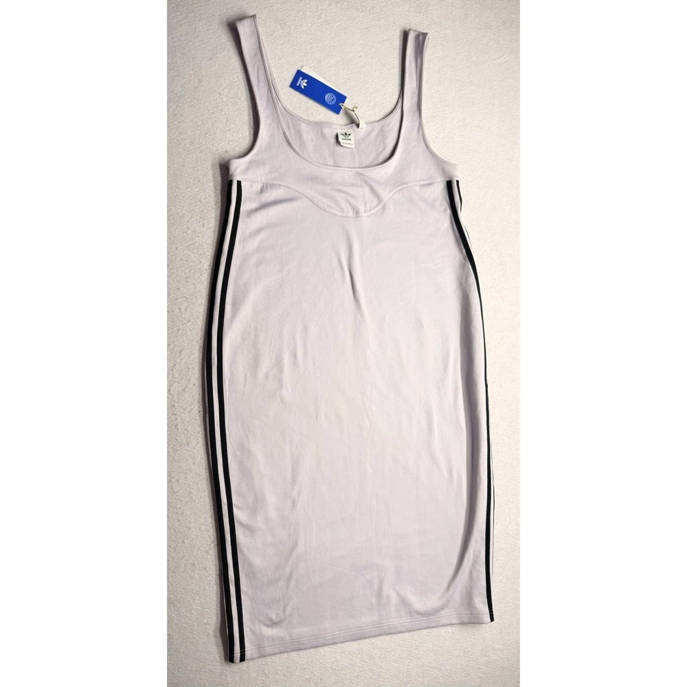 Adidas Originals Always Original Long Skirt Dress Silver Dawn Lilac 1X IC3646
